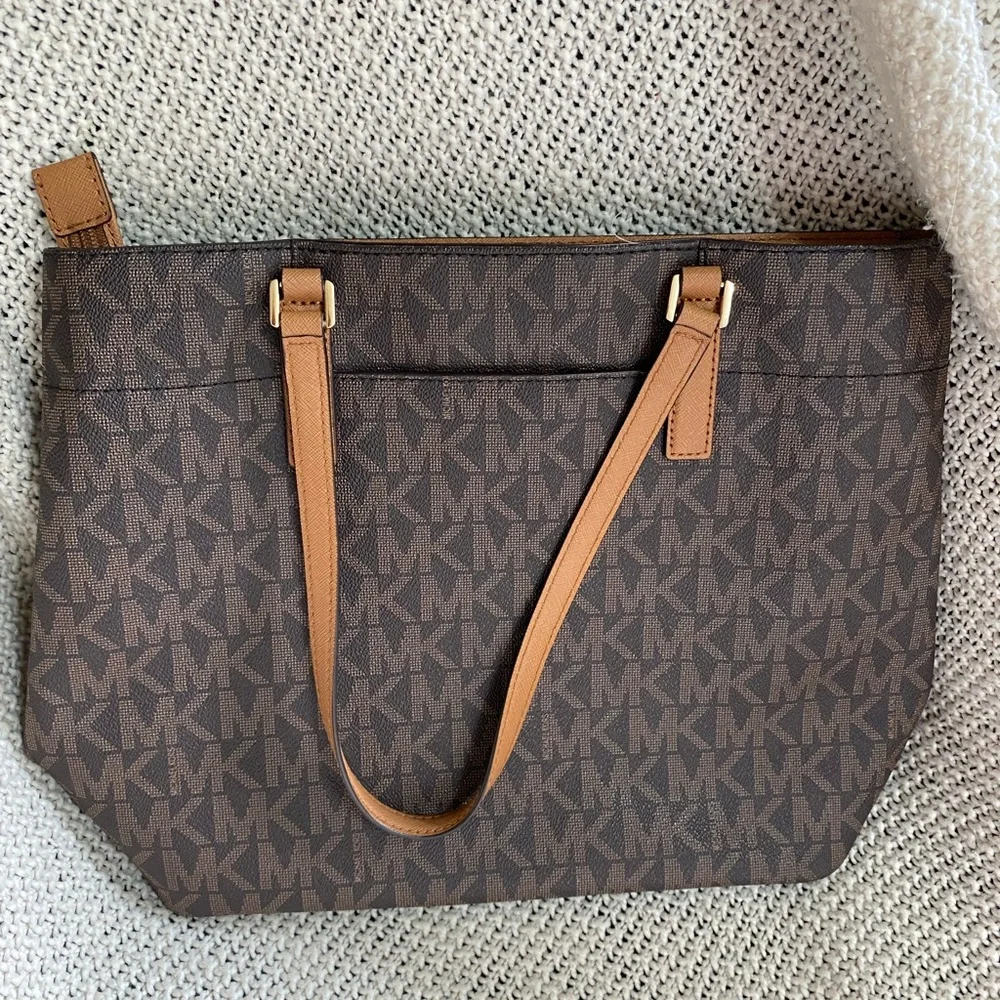 Michael Kors Morgan‎ Signature Medium Brown Tote Bag Handbag